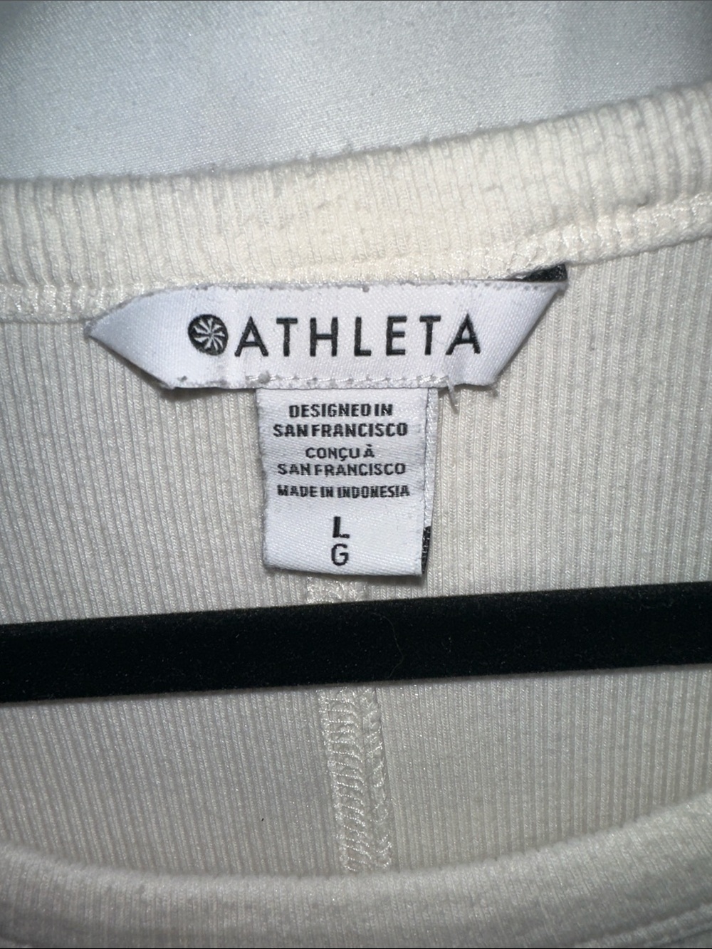 Athleta Cream Long-Sleeve Crew Sweatshirt - Picture 2 of 6
